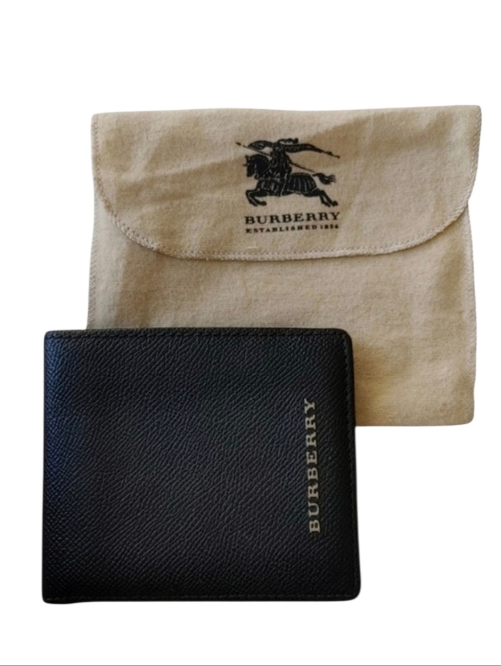 Burberry International Black Leather Bifold Wallet